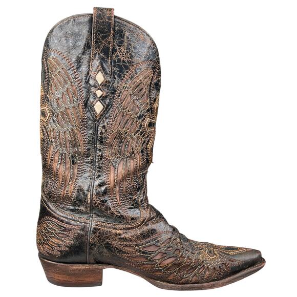 Corral Men’s Brown Wings And Cross Western Cowboy Boots Size US 9.5 D - Picture 4 of 11